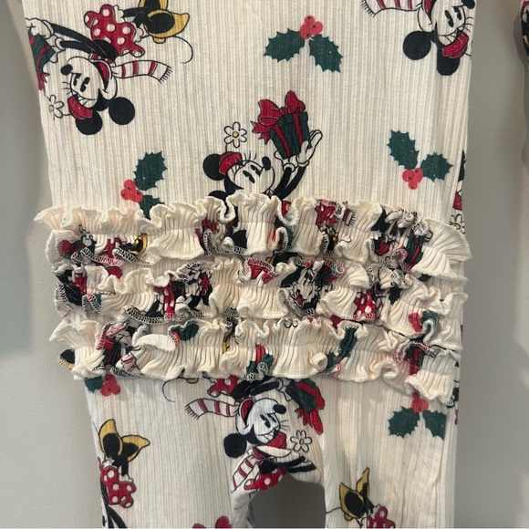 Posh Peanut Disney Minnie Mouse Holiday Ruffled Footie - Picture 3 of 5